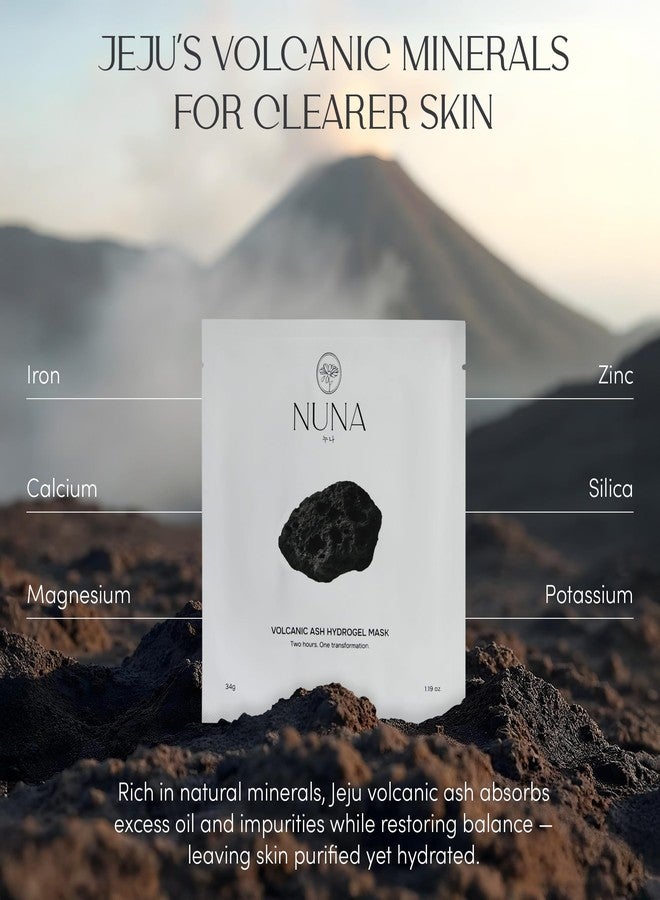 NUNA Volcanic Ash Hydrogel Face Masks – Korean Detox & Deep Hydrating Mask with Hyaluronic Acid, Ceramides, Panthenol – Overnight Moisturizing, Soothing + Purifying Care for Sensitive Skin, 7 Sheets - Image 3